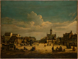 Dresden-Neustadt met uitzicht naar het noorden