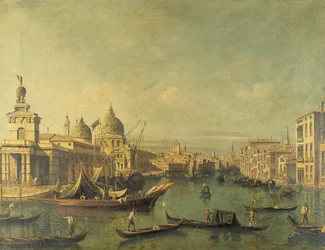 Ingang tot het Canal Grande, Venetië (olieverf op doek)