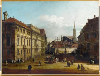 Lobkowitzplatz in Wenen, Oostenrijk (olieverf op doek)