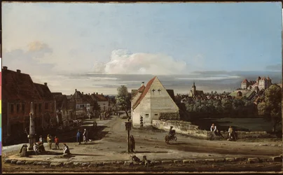 Uitzicht op Pirna met het Fort van Sonnenstein, 1755-65