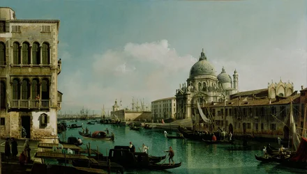 Uitzicht op het Canal Grande en de Punta della Dogana, ca. 1743