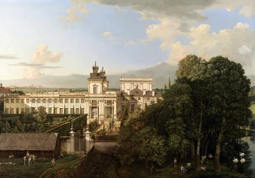 Het paleis van Wilanów gezien vanuit het zuiden.