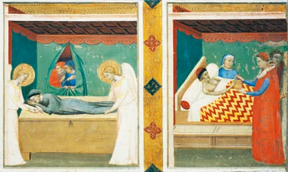 Predella van de Sacra Cintola (Heilige Gordel) door Bernardo Daddi (detail)