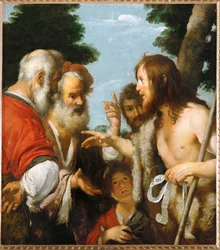 Johannes de Doper legt zijn missie uit (olieverf op doek)