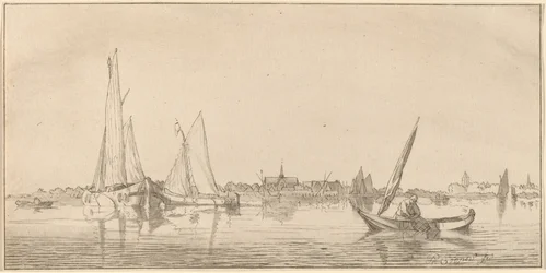 Rivier met stad