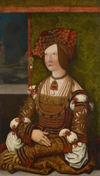 Portret van Bianca Maria Sforza 1472-1510