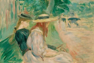 Op een bank in het Bois de Boulogne