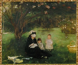 De seringen in Maurecourt (schilderij op doek)