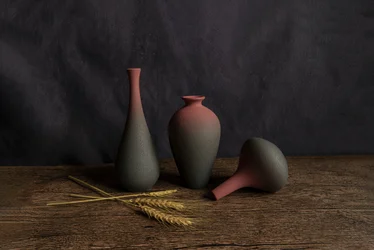 Aardse vazen – stilleven