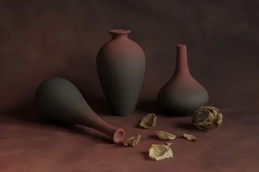 Elegant stilleven van aardewerk