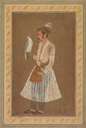 Portret van Raja Jagat Singh van Nurpur regeerde 1618-46, waarschijnlijk 1619