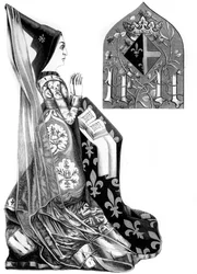 Charlotte van Savoye 1441-1483, koningin-gemalin van Lodewijk XI van Frankrijk, 15e eeuw 1849