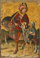 Sint Martinus deelt zijn mantel, ca. 1440