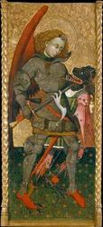 Sint-Michaël de aartsengel die de duivel verslaat (ca. 1440)