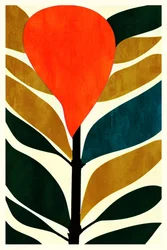 Abstracte sinaasappelplant