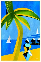 Kleurrijk tropisch strand
