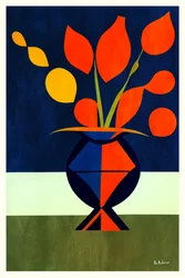 Levendige geometrische bloemen