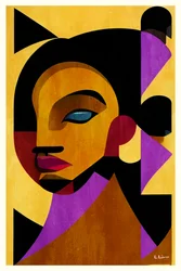 Levendig geometrisch portret