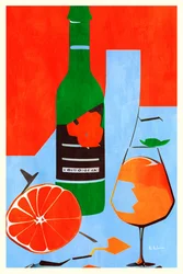 Levendig oranje stilleven