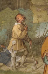 Centrale Gang, Eerste Noord Span, Aankondiging aan Gioacchino, Boccaccio Boccaccino 1514-15, (detail)