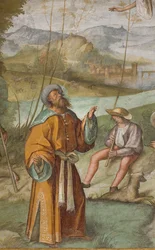 Centraal Schip, Eerste Noordelijke Span, Aankondiging aan Gioacchino (detail)