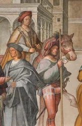 Centrale Schip, Eerste Noord Span, Ontmoeting van St. Joachim en Sant