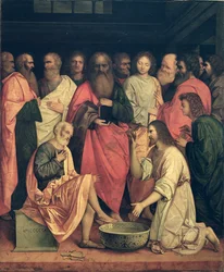 Christus wast de voeten van de discipelen