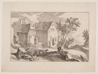 Plaat 10, uit Landschappen met boerderijen