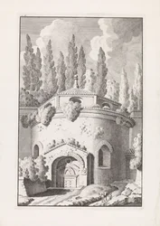 Ruïne van een Romeinse ronde tempel