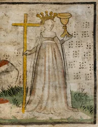 Noord Transept, Altaar van St. Michael de Aartsengel, Achter het altaarstuk de fresco