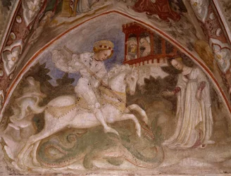 Sint Joris en de draak, circa 1460 (fresco)