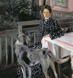 Portret van Yulia Yevstafievna Kustodieva, de vrouw van de kunstenaar, 1903