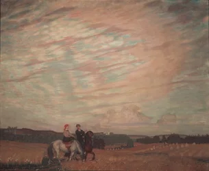 Zelfportret met de vrouw te paard