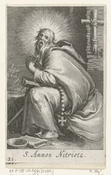 Heilige Ammonius de Grote als kluizenaar