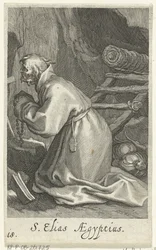 Heilige Elias van Caesarea als kluizenaar