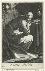 Heilige Fabiola van Rome als kluizenares