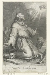 Heilige Pachomius de Oudere als kluizenaar