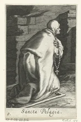 Heilige Pelagia van Antiochië als kluizenares
