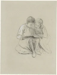Twee lezende kinderen