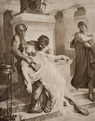 De Dood van Demosthenes, illustratie uit 