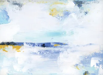 Rustgevend abstracte kusttaferel
