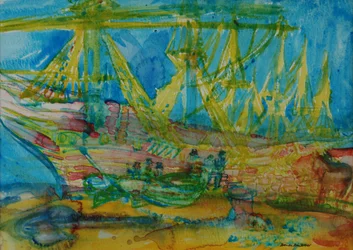 Zeelieden met een Paard