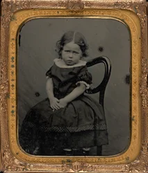 Portret van een meisje,c. 1855 (foto)