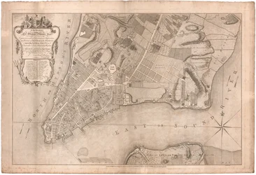 Een plan van de stad New York
