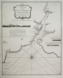 Een plan van de weg en haven van Fowey of Foy door Luitenant James Cook van de Koninklijke Marine