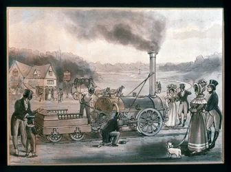 Een artistieke impressie van Robert Stephenson