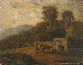 Castell Coch (olieverf op paneel)