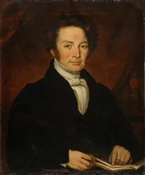 Eerwaarde Evan Evans (olieverf op doek)