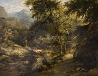 Rivierlandschap, midden 19e eeuw