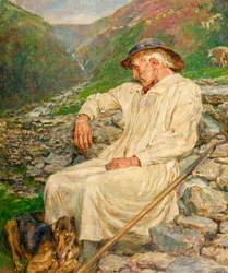 Michael en de Onvoltooide Schaapskooi, olieverf op doek 1920